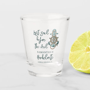 Bachelorette Party Nautical Last Sail Before Veil Shot Glass