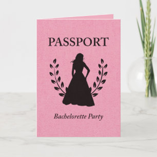 bachelorette party passport invitation