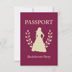 bachelorette party passport invitation