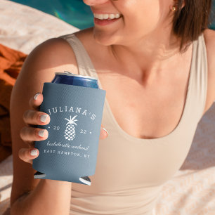 Bachelorette Party Pineapple   Personalised Can Cooler