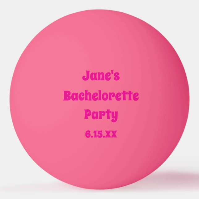 Bachelorette Party Ping Pong Balls (Front)
