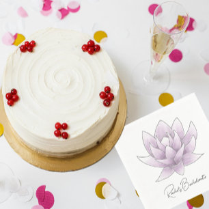 Bachelorette Party Pink Lotus Napkin