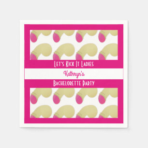 Bachelorette Party Pretty Falos Napkin