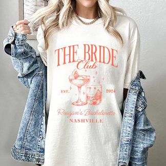 Bachelorette Party Retro Cocktail Orange Bride T-Shirt