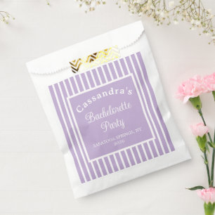 Bachelorette Party Retro Modern LightPurple Classy Favour Bag