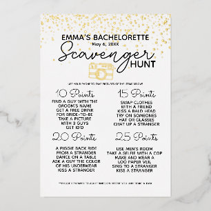 Bachelorette Party Scavenger Hunt Game Fun Bridal