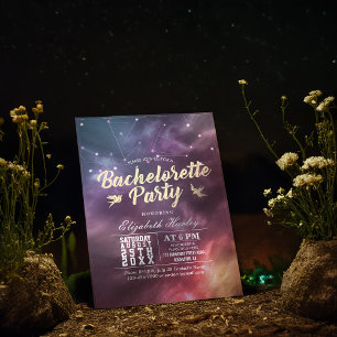Bachelorette Party Stars Sky Galaxy Constellations Invitation