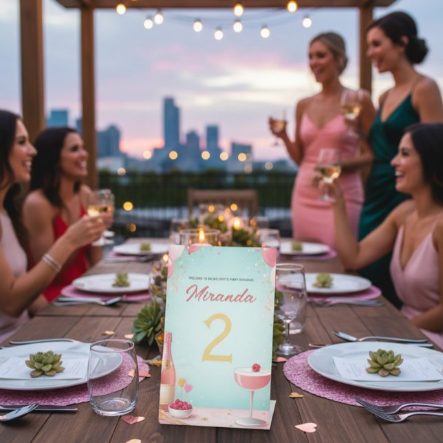 Bachelorette Party Table Number Sign (Creator Uploaded)