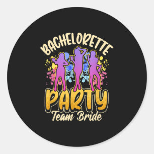 Bachelorette Party Team Bride Classic Round Sticker