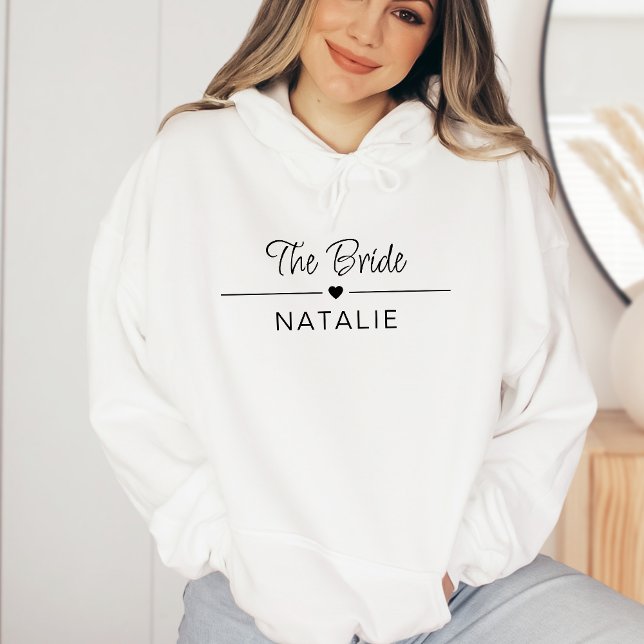 Bachelorette Party Team Bride Personalised Bridal Hoodie (Creator Uploaded)