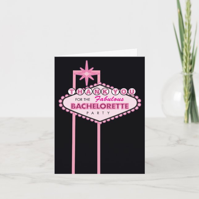 Bachelorette Party Thank You Card - Las Vegas (Front)