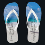 Bachelorette Party Tropical Beach Cruise Thongs<br><div class="desc">This design was created through digital art. It may be personalised by clicking the customise button and changing the colour, adding a name, initials or your favourite words. Contact me at colorflowcreations@gmail.com if you with to have this design on another product. Purchase my original abstract acrylic painting for sale at...</div>