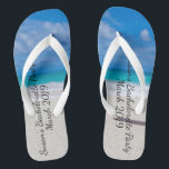 Bachelorette Party Tropical Beach Cruise Thongs<br><div class="desc">This design was created through digital art. It may be personalised by clicking the customise button and changing the colour, adding a name, initials or your favourite words. Contact me at colorflowcreations@gmail.com if you with to have this design on another product. Purchase my original abstract acrylic painting for sale at...</div>