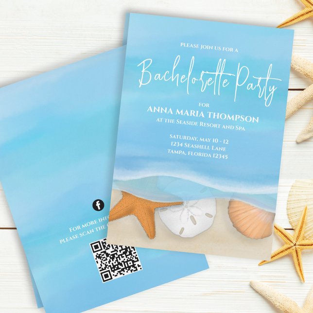 Bachelorette Party Tropical Beach Custom Invitation (Creator Uploaded)
