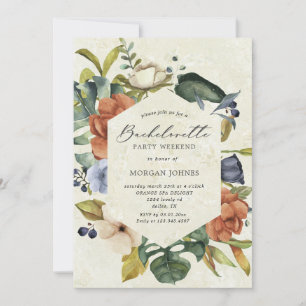 bachelorette party tropical floral Invitation