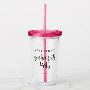 Bachelorette Party Tumblr Custom Pink Accessory Acrylic Tumbler