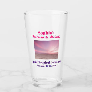 Bachelorette Party Wedding Tropical Beach Trip Glass