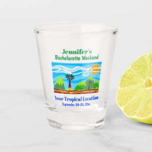 Bachelorette Party Wedding Tropical Beach Trip Shot Glass
