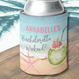 Bachelorette Party Weekend Cute Beach Can Cooler