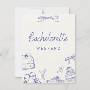 bachelorette party weekend invitation wedding