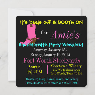 BACHELORETTE PARTY WEEKEND INVITE