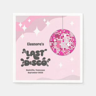 Bachelorette Party Welcome Sign, Last Disco Napkin