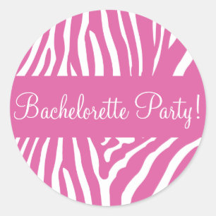 Bachelorette Party Zebra Envelope Sticker Seal