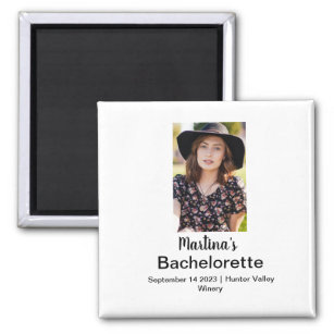Bachelorette Personalised Name Photo Magnet