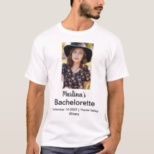 Bachelorette Personalised Name Photo T-Shirt