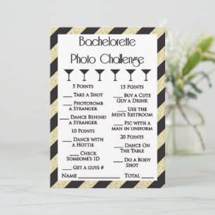 Bachelorette Photo Challenge Party Game Invitation