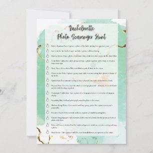 Bachelorette Photo Scavenger Hunt Invitation