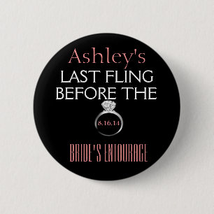 Bachelorette Pin- Brides Entourage 6 Cm Round Badge