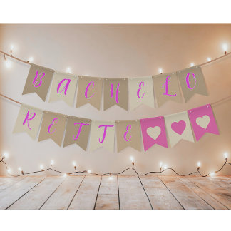 Bachelorette Pink Party Supplies Bunting