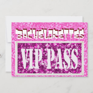 Bachelorette pink vip party invitation