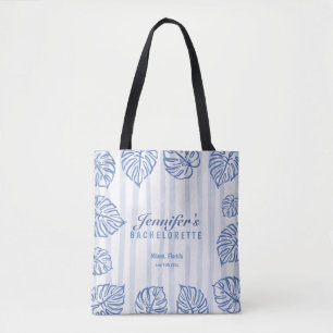 BACHELORETTE pinstripe Beach theme  Tote Bag