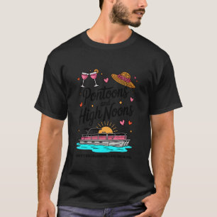 Bachelorette Pontoon Party Lake Weekend Sunset Cru T-Shirt