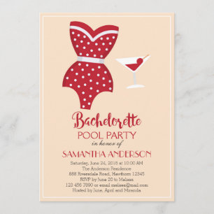 Bachelorette Pool Party Invitation, Beach party Invitation