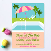 Bachelorette Pool Party Tropical Swimming Pool