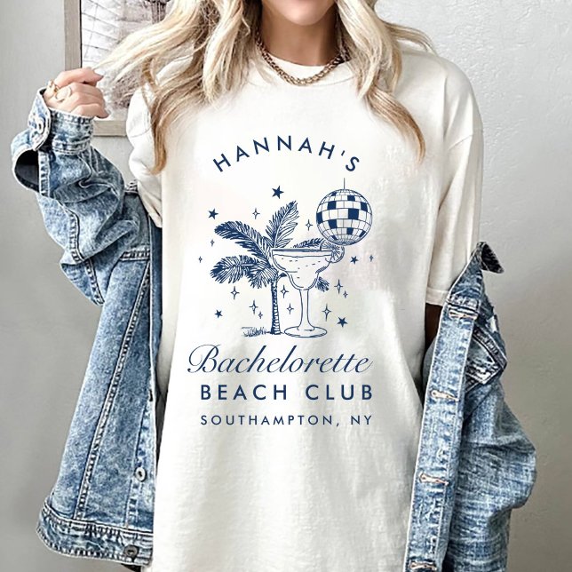 Bachelorette Retro Modern Minimalist Bridesmaid T-Shirt (Creator Uploaded)