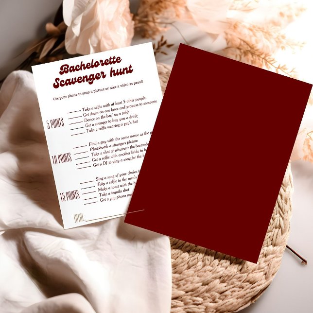 Bachelorette scavenger hunt game,bachelorette game invitation (Creator Uploaded)