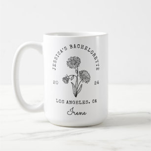 Bachelorette September Aster Birth Month Flower Coffee Mug