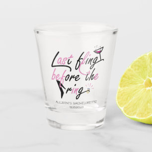 Bachelorette shot glass with quote