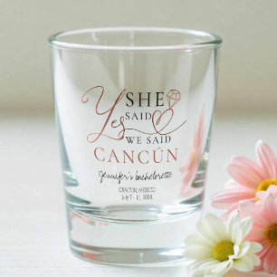 Bachelorette Shot Glasses   Watercolor Beach