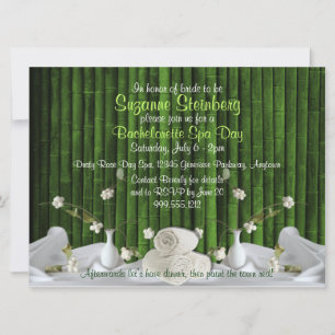 Bachelorette Spa Day Custom Invitations