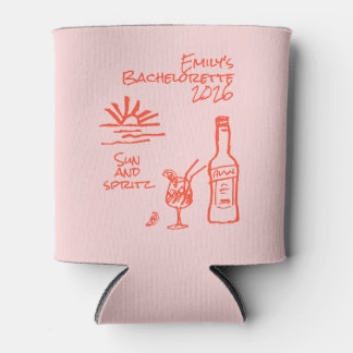 Bachelorette Sun and Spritz Invitation Can Cooler