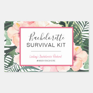 Bachelorette Survival Kit Rectangular Sticker