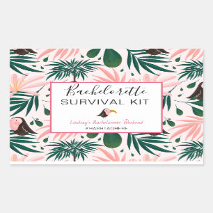 Bachelorette Survival Kit Rectangular Sticker