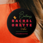 Bachelorette Tribe Hashtag 7.5 Cm Round Badge<br><div class="desc">The bride's name in chic lettering,  the word bachelorette changed to bEach-elorette tribe,  and #yourhashtag,  these buttons are fun to give to your bachelorette party girls. Perfect party favour for your bridal tribe! MATCHING items in our collection.</div>
