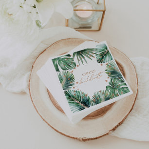 Bachelorette Tropical & Diamond Modern Napkin