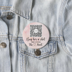 Bachelorette Venmo QR code Buy The Bride A Drink 7.5 Cm Round Badge